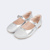 Sapatilha Infantil Pampili Ballet Bicolor Metalizada Prata