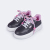 Tênis Infantil Feminino XP24 Customize Cordão com Miçangas Preto