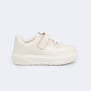 Tênis Infantil Feminino XP24 Recortes com Textura Off White