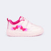 Tênis de Led Infantil Pampili XP24 Borboletas 3D Rosa