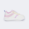 Tênis Infantil Feminino Pampili Up Recortes Branco Candy Color