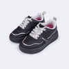 Tênis Infantil Feminino Up Customize Preto Prata