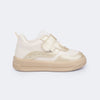 Tênis Infantil Feminino Pampili Up Recortes Nude Dourado