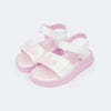 Sandália Papete Infantil Pampili Petit Flor Branca