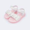 Sandália Papete Infantil Pampili Petit com Laço Branca