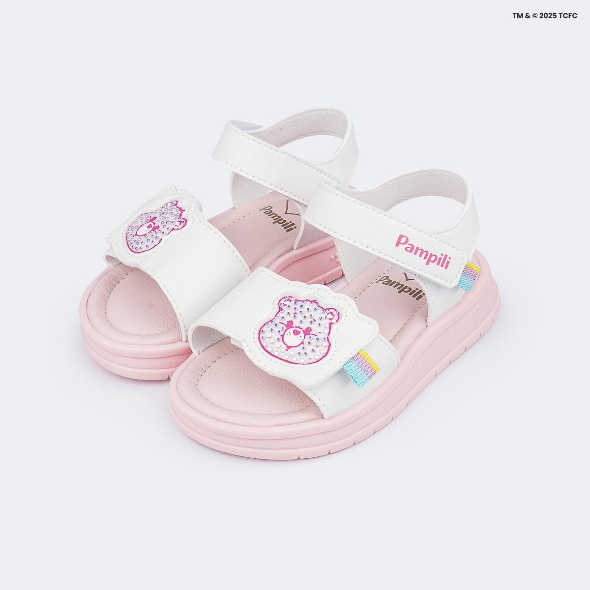 Sandália Papete Infantil Pampili Petit Ursinhos Carinhosos Rosa