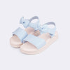Sandália Papete Infantil Pampili Petit com Laço Azul Sky