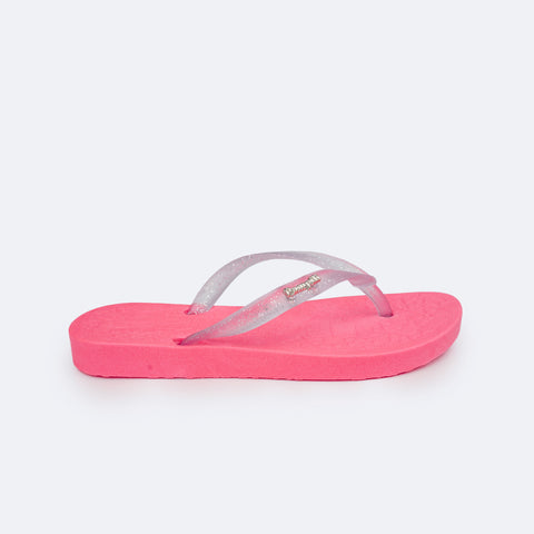 Chinelo Infantil Pampili Love Pink Fluor - Vem com necessaire!