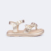 Sandália Infantil Feminina Cora Flatform Dourada