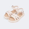 Sandália Infantil Pampili Cora Flatform com Esferas Nude