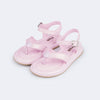 Sandália Infantil Pampili Cintilante Concha Rosa Claro