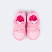 Tênis Infantil Feminino Mini Soft Recortes Rosa