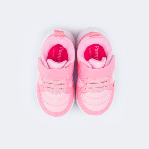 Tênis Infantil Feminino Mini Soft Recortes Rosa