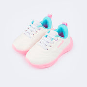 Tênis Infantil Feminino Mini Soft Costura Branco Colorido