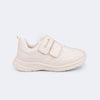 Tênis Infantil Feminino Mini Soft Costura Casual Nude