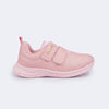 Tênis Infantil Feminino Mini Soft Costura Casual Rosa