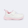 Tênis Infantil Feminino Mini Soft Escolar Costura Branco