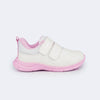 Tênis Infantil Feminino Pampili Mini Soft Branco Rosa