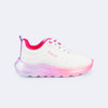 Tênis Infantil Feminino Bubble Flúor Degradê Branco