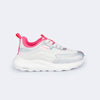 Tênis Infantil Feminino Bubble Branco Prata