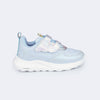 Tênis Infantil Feminino Bubble Holográfico Azul Sky