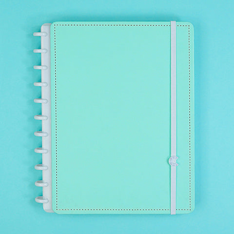 Caderno Inteligente Grande Verde Pastel - frente do caderno