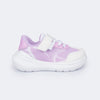 Tênis Infantil Feminino Sky Branco e Lilás