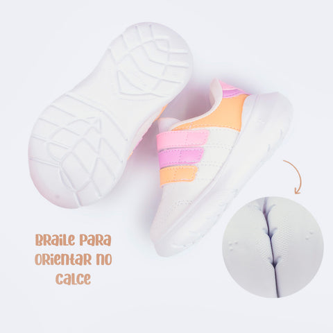Tênis Infantil Feminino Sky Candy Colors Branco