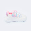 Tênis Infantil Feminino Sky Coração Holográfico Branco