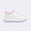 Tênis Infantil Feminino Pampili Zippy Cintilante Branco
