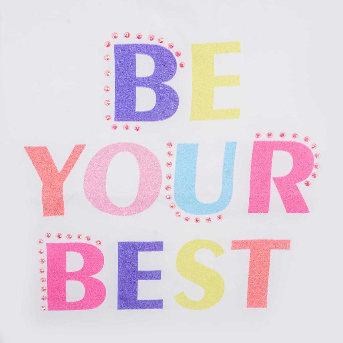 Camiseta Infantil Pampili Cetim Be Your Best Branca - camiseta t-shirt infantil