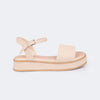 Sandália Infantil Feminina Alana Flatform Tramado Nude Rosado