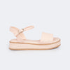 Sandália Infantil Feminina Alana Flatform Tramado Creme