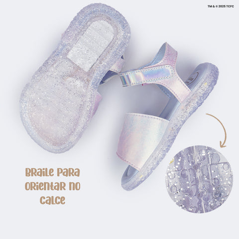 Sandália de Led Infantil Pampili Mini Ursinhos Carinhosos Azul
