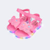 Sandália de Led Infantil Pampili Mini Borboleta Rosa
