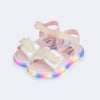 Sandália de Led Infantil Pampili Mini Borboleta Cintilante Colorida