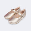 Sapatilha Infantil Pampili Vanilla Texturizada Dourada