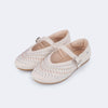 Sapatilha Infantil Pampili Vanila Tachas Metalizadas Nude