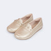Mocassim Infantil Pampili Vanila com Esferas Dourado