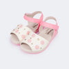 Sandália Infantil Espadrilhe Pampili Lala Flor Rosa Nude
