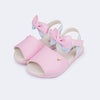 Sandália Infantil Espadrille Pampili Lala Listras Rosa e Azul