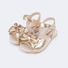 Sandália Infantil Espadrilhe Pampili Lala Laço Dourada