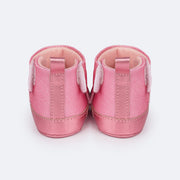 Bota de Bebê Pampili Nina Glitter Rosa Claro - bota para bebê com velcro