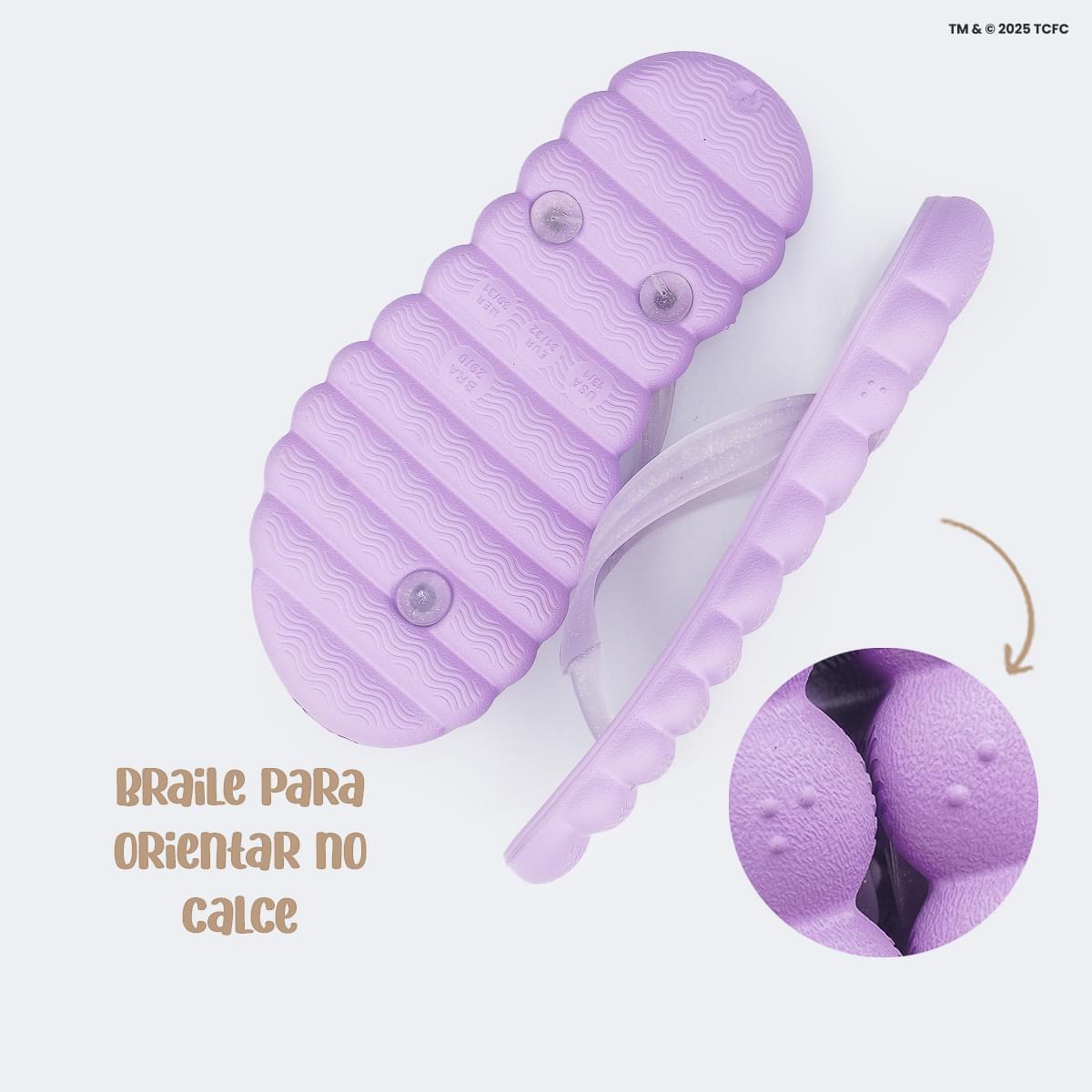 Chinelo Infantil Pampili Puffly Ursinhos Carinhosos Lilás