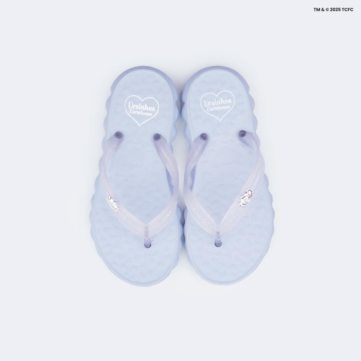 Chinelo Infantil Pampili Puffly Ursinhos Carinhosos Azul