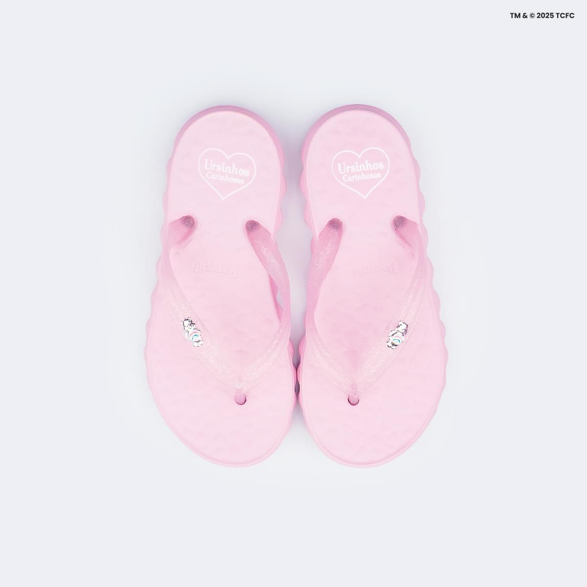 Chinelo Infantil Pampili Puffly Ursinhos Carinhosos Rosa