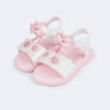 Sandália Infantil Pampili Bia Cereja Branca e Rosa