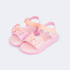 Sandália Papete Infantil Pampili Bia Laço Furtacor Rosa