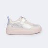 Tênis Infantil Feminino Pampili Casual Nude Prata
