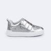 Tênis Infantil Feminino Up Tachas Prata